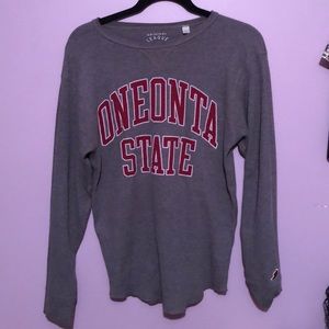 Long sleeve grey SUNY Oneonta shirt SIZE MEDIUM